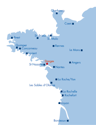 carte de france - grand ouest